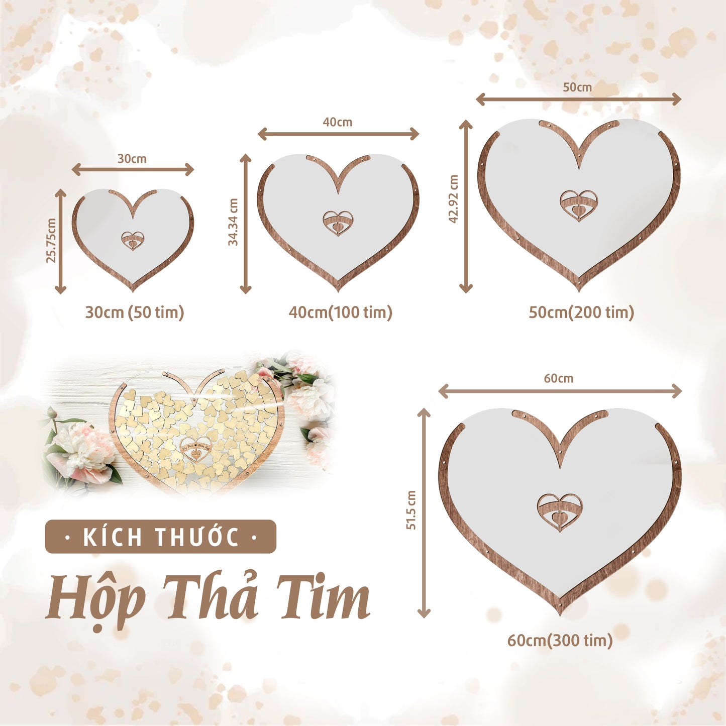 HỘP THẢ TIM KHUNG TRÁI TIM ĐƠN