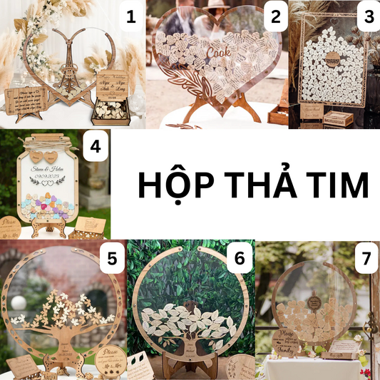 HỘP THẢ TIM, TRANH RÓT CÁT ĐÁM CƯỚI